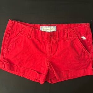 Red Abercrombie kids shorts